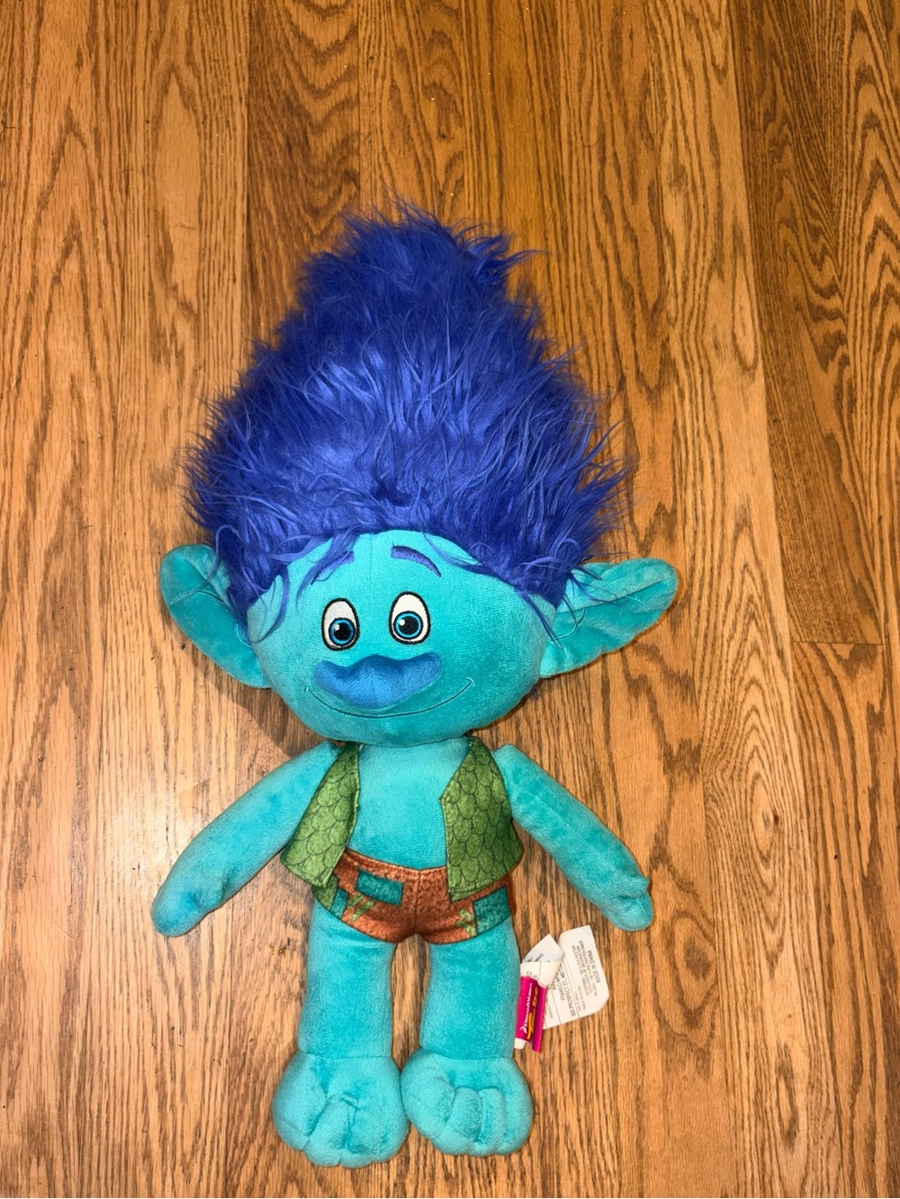 DreamWorks Trolls Branch 18" Large Plush Doll - Franco Mfg - Blue Hair